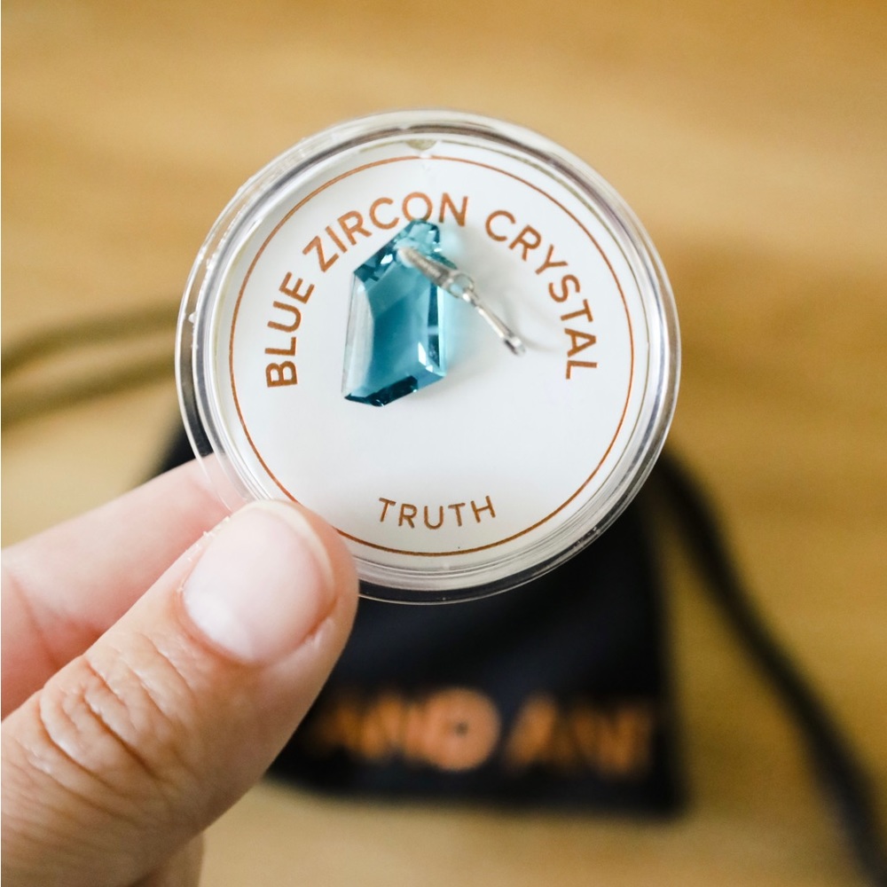 Alex and Ani Swarovski Blue Zircon Crystal Birthstone Pendant, NEW